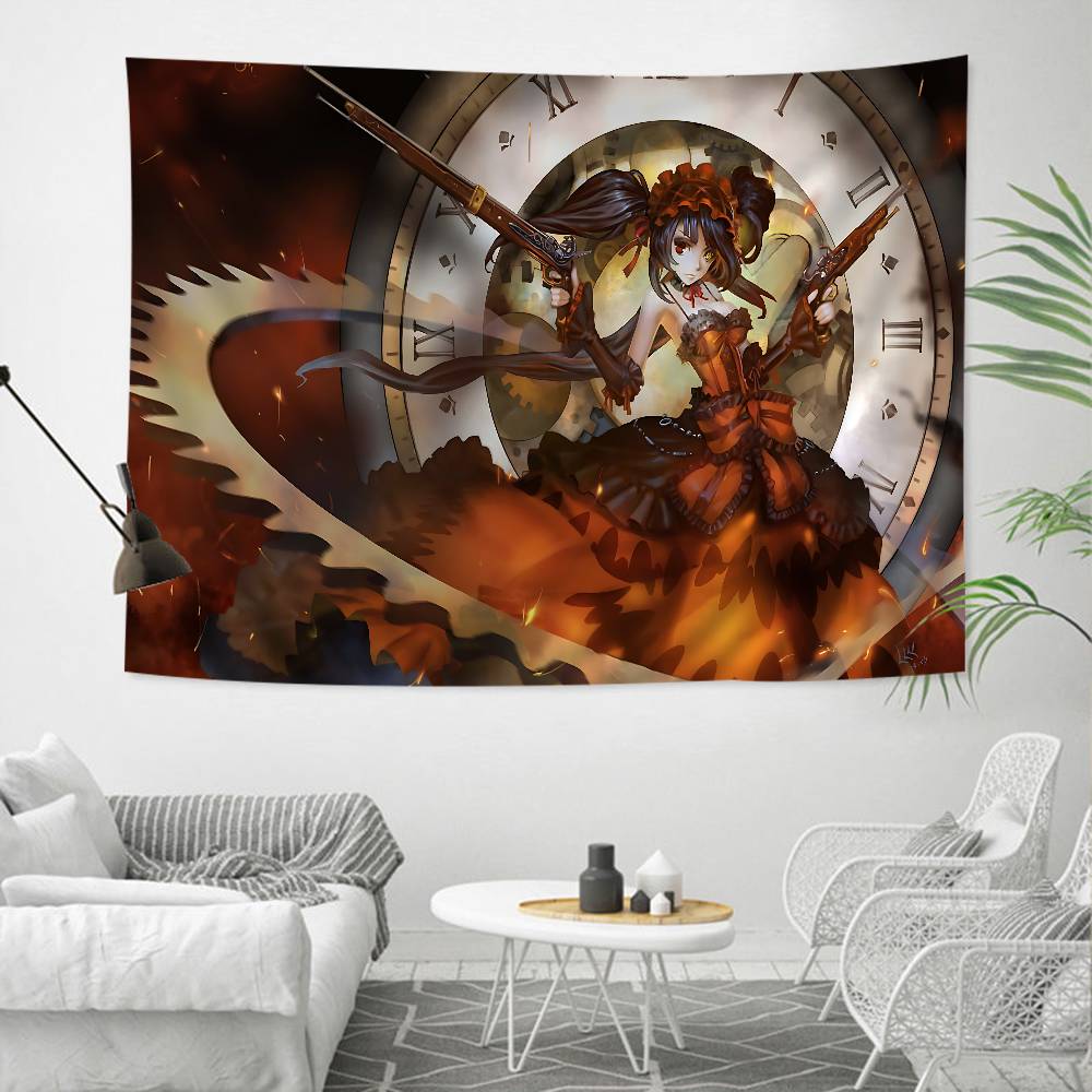 Date A Live DIY Wall Tapestry Art Science Fiction Room Home Decor Wall Art Decor