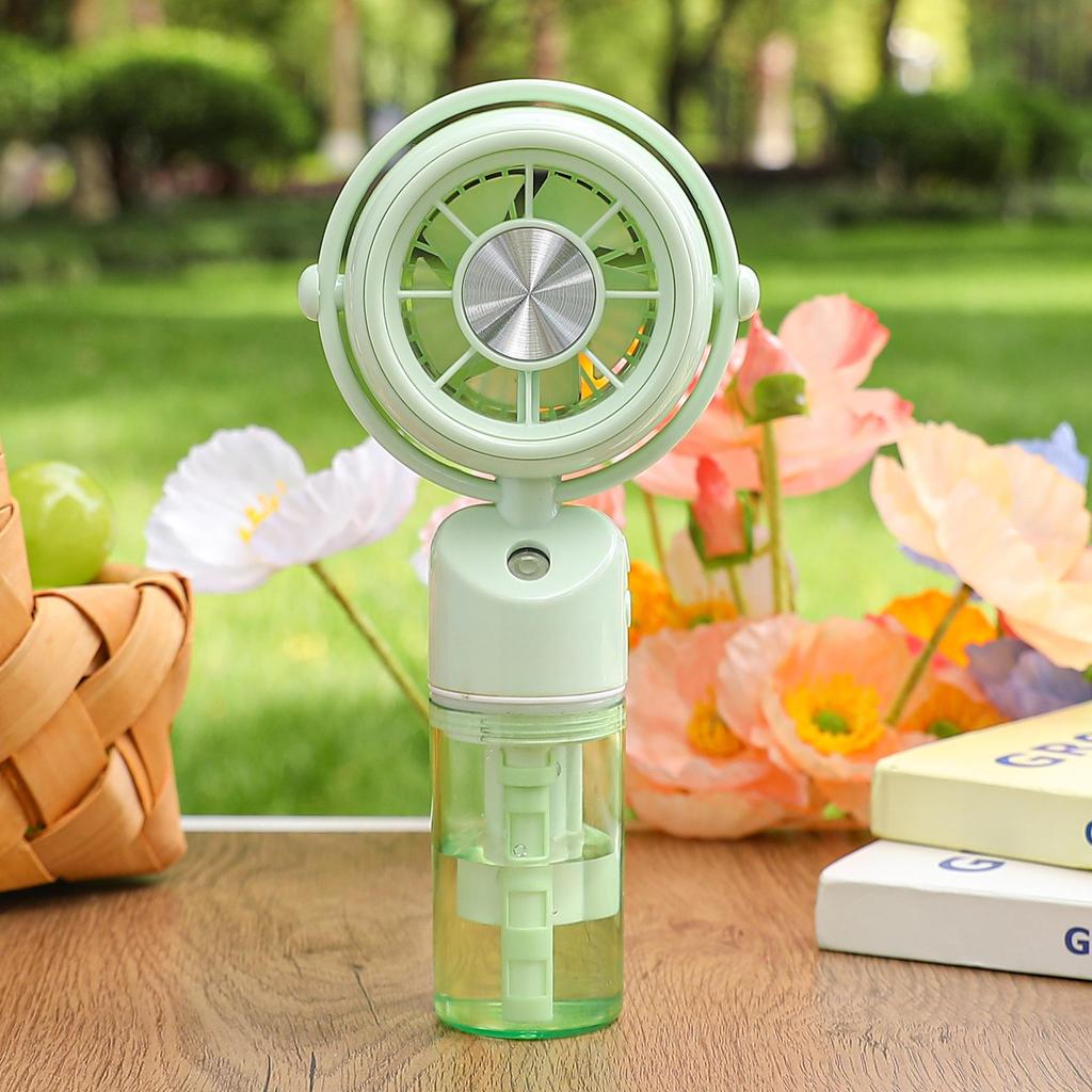 Portable Rechargeable Handheld Mini Electric Spray Fan with USB for Summer Humidifying