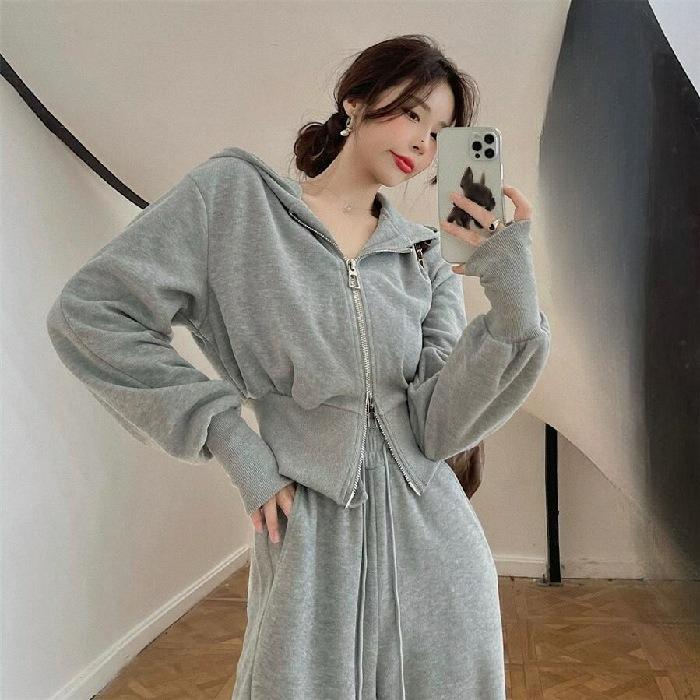 Men's Autumn Sports Suit Women's Loose and Thin Sweater Fashion Casual Two-piece Trend