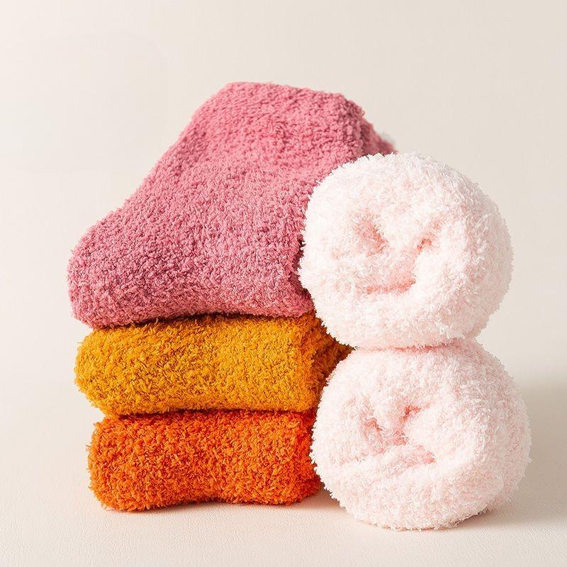 Women's Coral Fleece Socks Fleece-Lined Thickened Winter Foot Covers Long Over-Knee Extended Leg Warmer Socks for Warmth