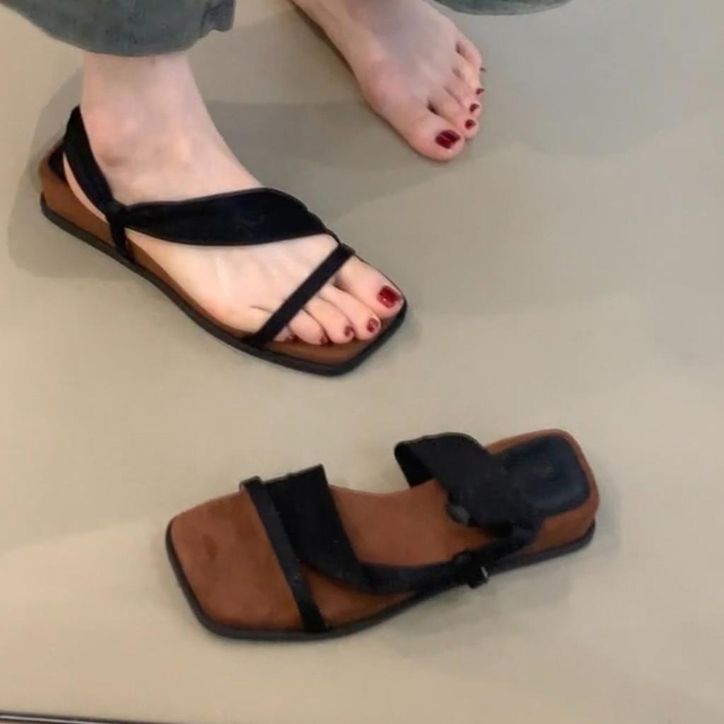 Retro design sense two wear simple open-toed sandals women's platform temperament versatile wear sandals