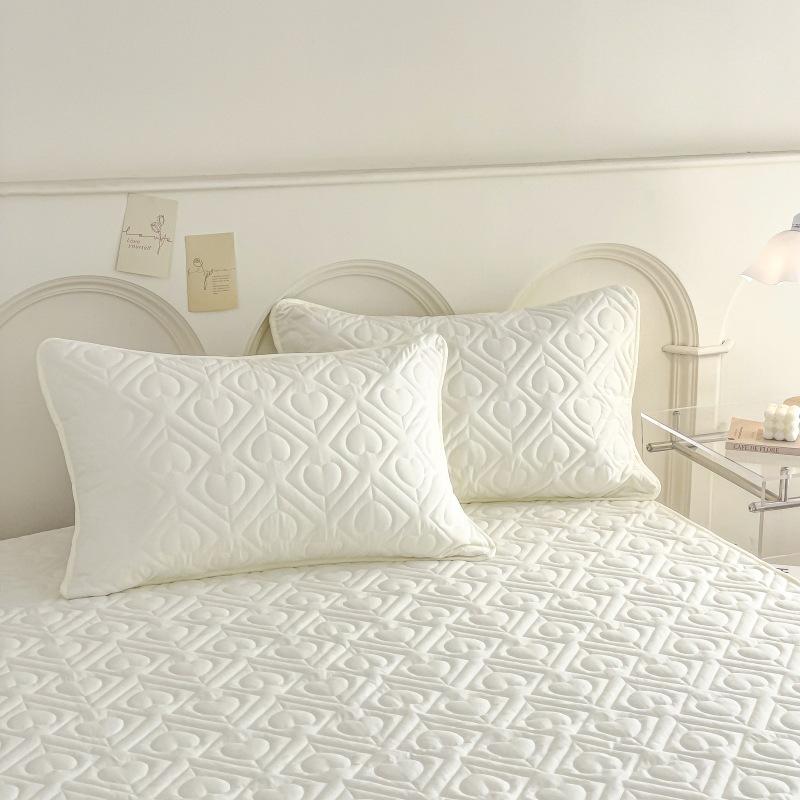 Klasse A Liebe Gebürstet Wasserdicht Gesteppt Spannbettlaken Einzelstück Verdickt Rutschfest Windel Bettbezug Matratzenschutz