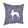 Whippet With Brown Leaves Square Pillow Case Cushions for Sofa Greyhound Sighthound Dog Custom Pillowcase