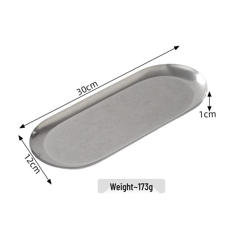 Retro Oval Stainless Steel Storage Tray with Custom Logo
