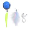 Smart Interactive Cat Ball Toy With Sound Teeth Grinding Prevent Boredom Bite Resistant Automatic Self Rolling Cat Toy Ball Blue