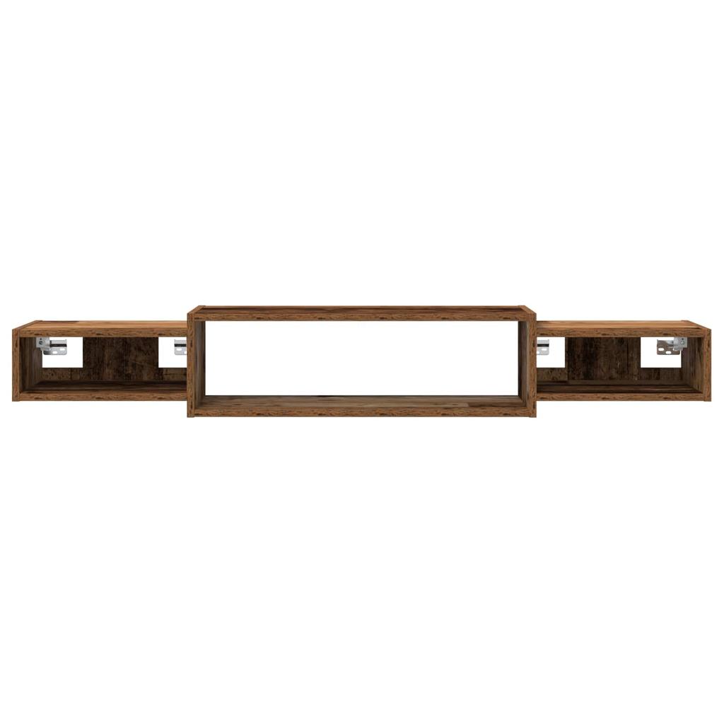 Wall Mounted TV Cabinet Wall Bracket Reclaimed Wood