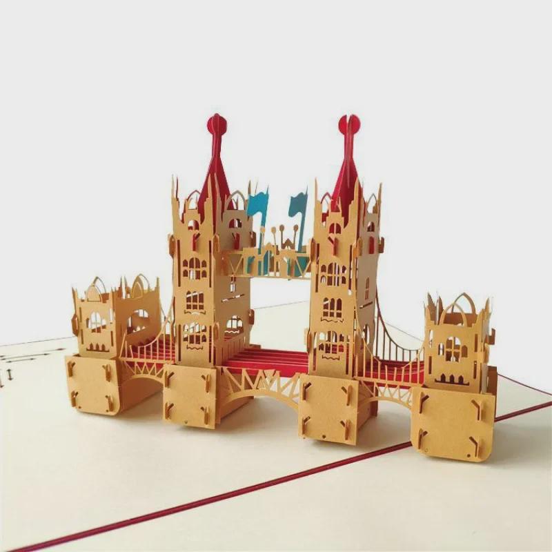 3D Tower Bridge Christmas & Birthday Greeting Card