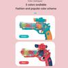 Electric Sound and Light Transparent Gear Gun Boys and Girls Light Music Octave Gun Children's Transparent Toy Gun For Kids Gift