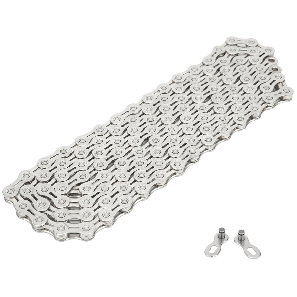 FX9 116 Links Mountain Bike High Strength Chains Bicycle 9 Speed Hollow Derailleur ChainSilver