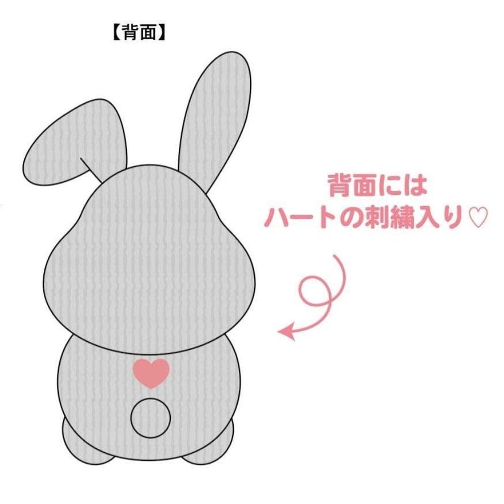 K Company Rappy Corduroy Series Sitting Plush Toy, Small, Smile, H135 X W70 X D70mm, LPC-ONS-SM