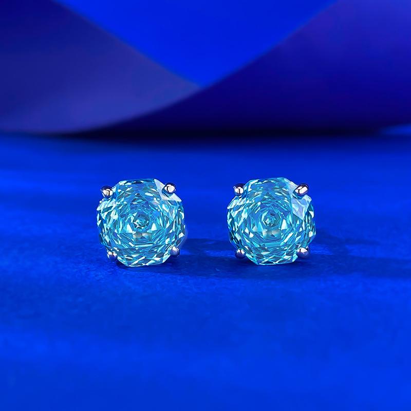 

Jewelry Classic Stud Earrings 8 * 8Mm Octagonal Stone Millennium Cut Earrings Women 925 Silver