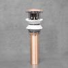 Washbasin stopper with overflow rose gold COPPER 2 21