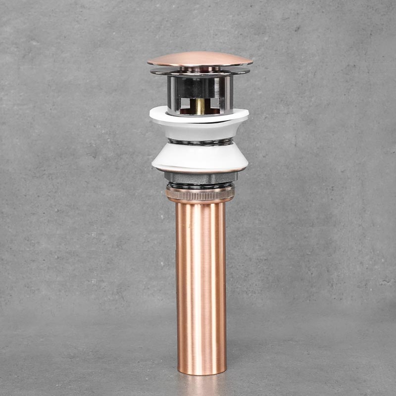 Washbasin stopper with overflow rose gold COPPER 2 21