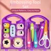 Punching Tool Hole Punch Set Flower Embossing Art Projects Embossing Machine Set Manual Educational Star Puncher Birthday Cards