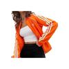 Adidas Gestreifter Druck Stehkragen Jacke Damen Jacke Orange ED7589