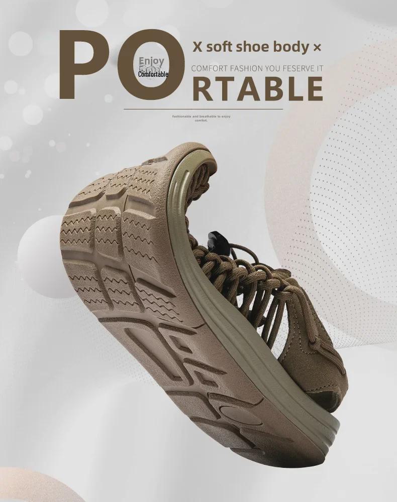 Trendy pánské sandály Baotou z roku 2024: Letní ležérní plážová obuv pro muže i ženy