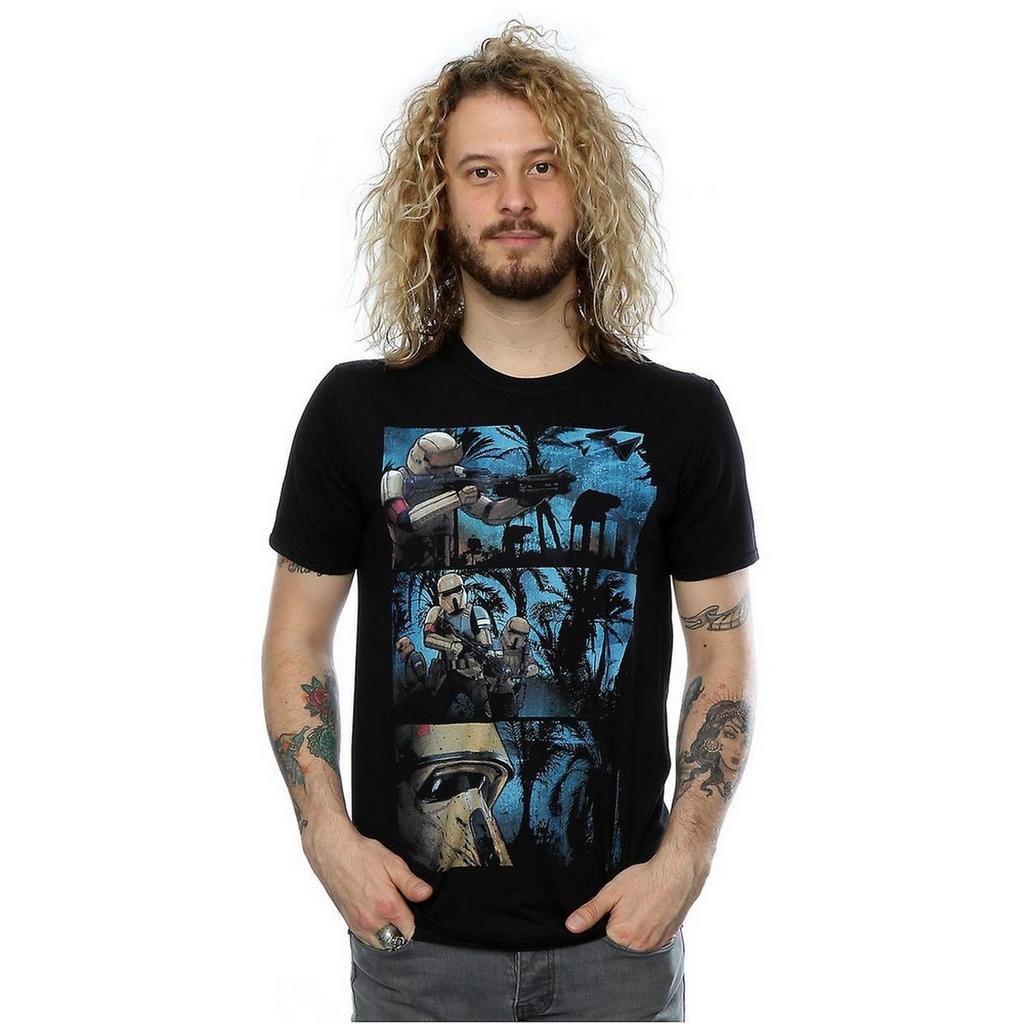 Star Wars: Rogue One Mens Shoretrooper Comic Strip Cotton T-Shirt