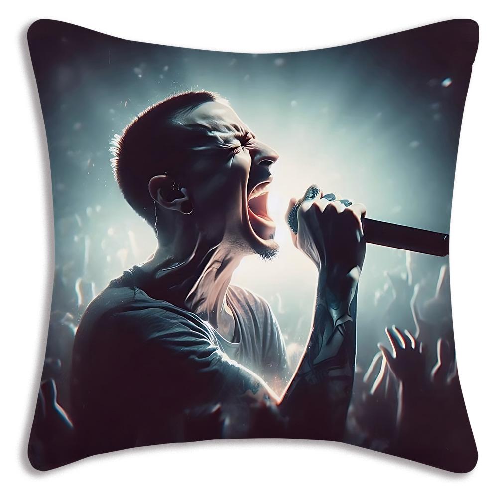 World Famous Rock Band Linkin P-Park Pillow Covers Sofa Decorative Home Double-Sided Printing Short Plush Cute Cushion Cover