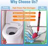 Toilet Plunger Powerful Pneumatic Drain for Clogged Toilets, Instant Unclogger for Paper & Waste, Safe for P