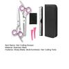 1 Set Hair Cutting Scissor Kit with Case Professional Salon Barber Stainless Steel Hairdressing Thinning Shears Comb Hair Clips Cleaning Cloth Set