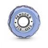 Pandora Breloque en verre de Murano ondulé lavande