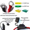 CTRICALVER 10AWG SAE Power Lead, 20A/30A Fuse & Cap for