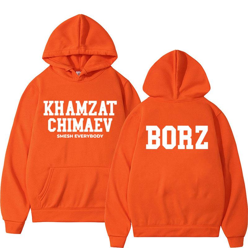 Khamzat Chimaev Logo Aufdruck Herren- und Damen-Hoodies modische lässige Sportbekleidung Herbst und Winter warme Retro-Hoodies
