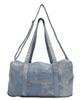 WEGO Big Boston Shoulder A4 Perfect for Outdoor and Size Lightly Finished Denim 2-Way Bag, Bag, Size, Activities, Travel, School, Gift, Women's, F,
