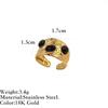 European and American Fashion Stainless Steel Ring French Medieval Turquoise Ring Titanium Steel Non-fading Jewelry