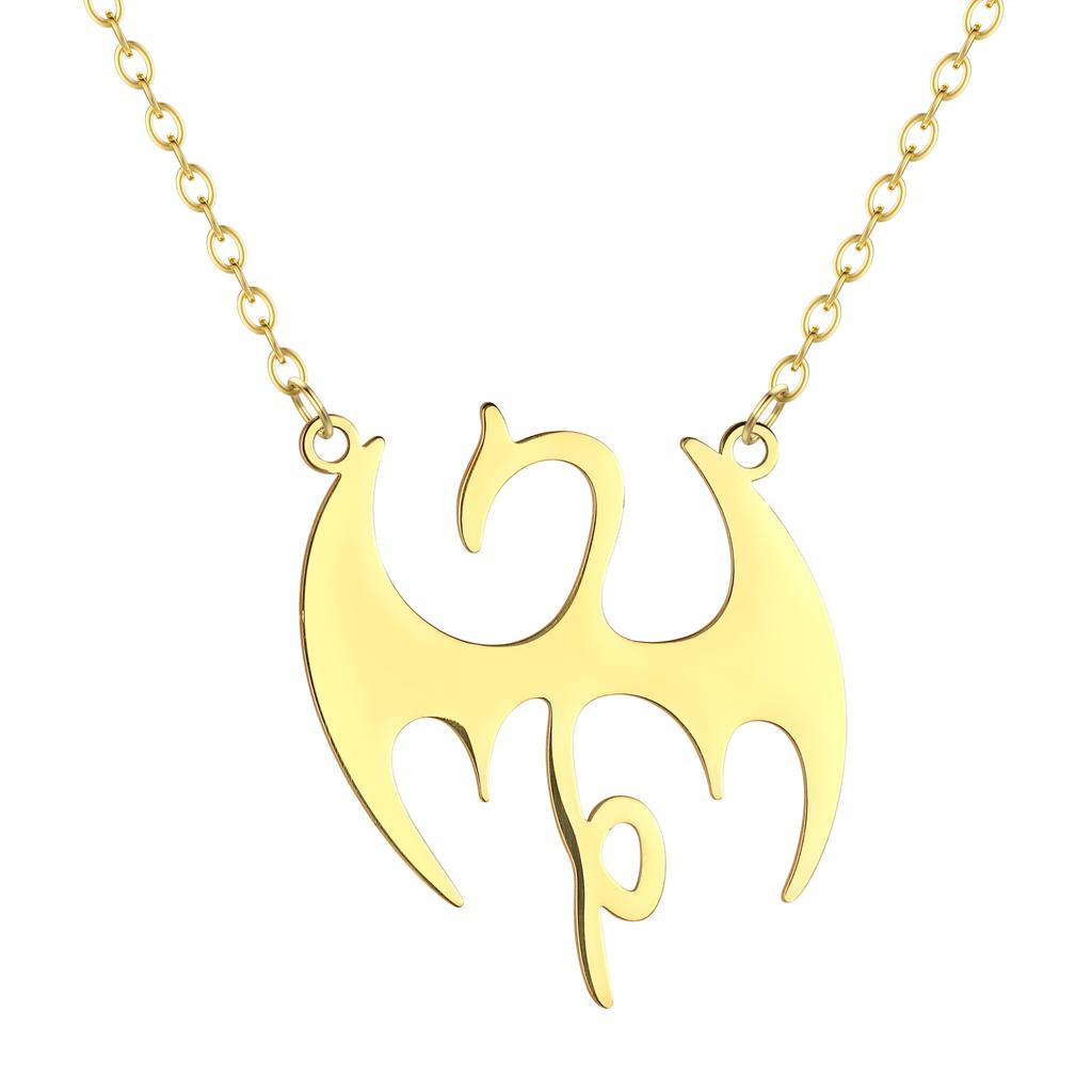 Kinitial Raindrop Cloud Whale Ghost Hand Flower Horse Meditation Moon Stainless Steel Pendant Necklace For Women Jewelry Gift