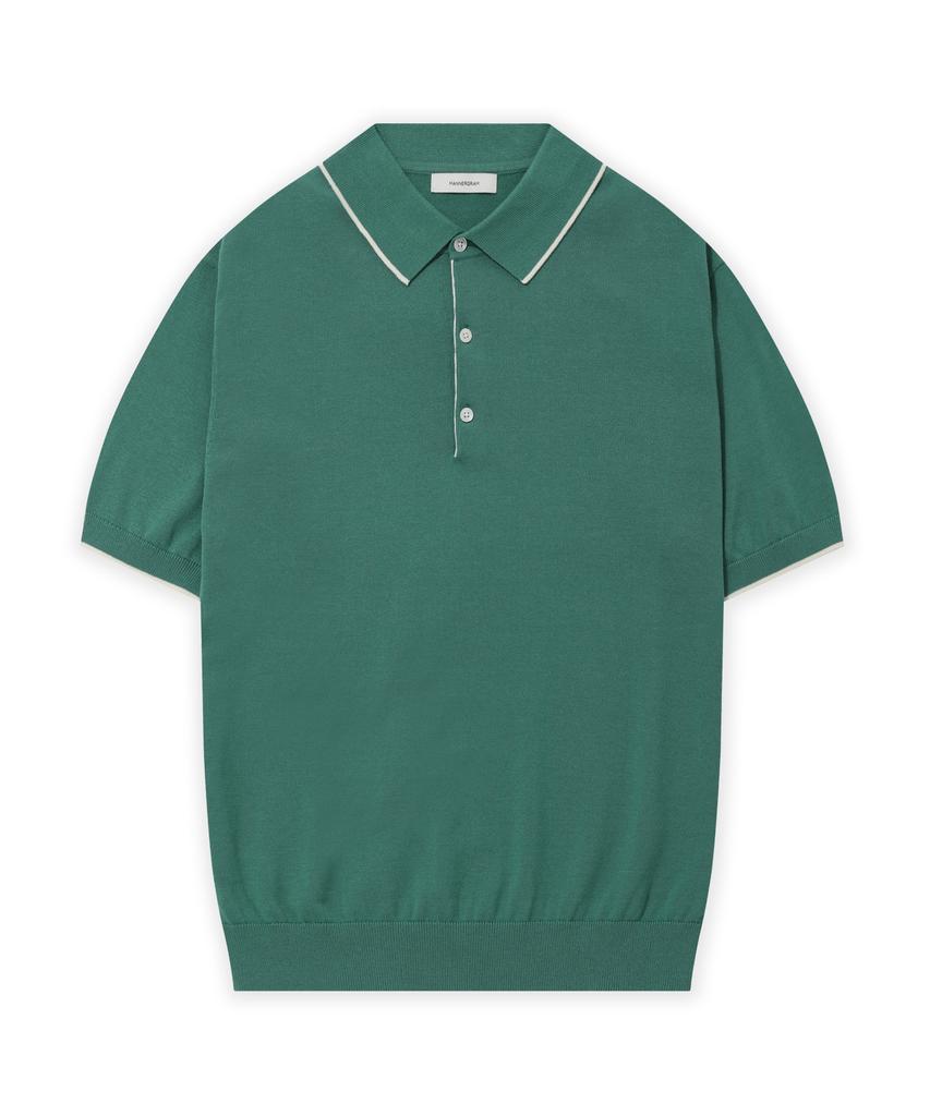 Mannergram Superfine Cotton Sheet Collared Short Sleeve Knit (Type B)