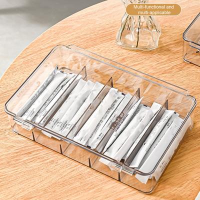 Scatola portaocchiali a 5 scomparti Design trasparente Organizer antipolvere Occhiali da sole Occhiali Oggetti piccoli Scatola portaoggetti da scrivania