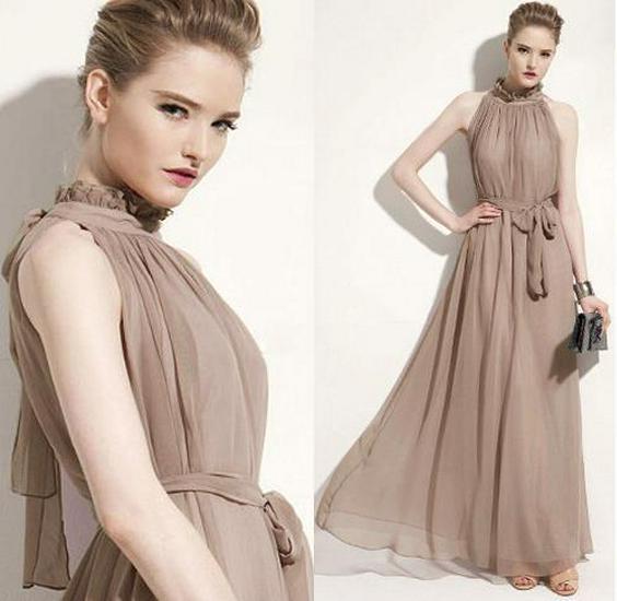 Women's Extra Long Fairy Beach Dress - Summer Chiffon, Plus Size, Spaghetti Strap