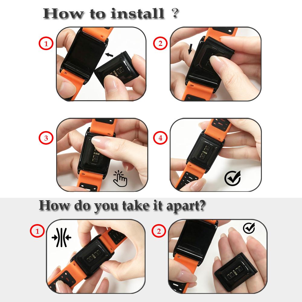 Stilvolles Silikon-Ersatzarmband für WHOOP 5.0 und Whoop 5.0MG Tracker Flexibles atmungsaktives verstellbares Armband Mehrere Farben