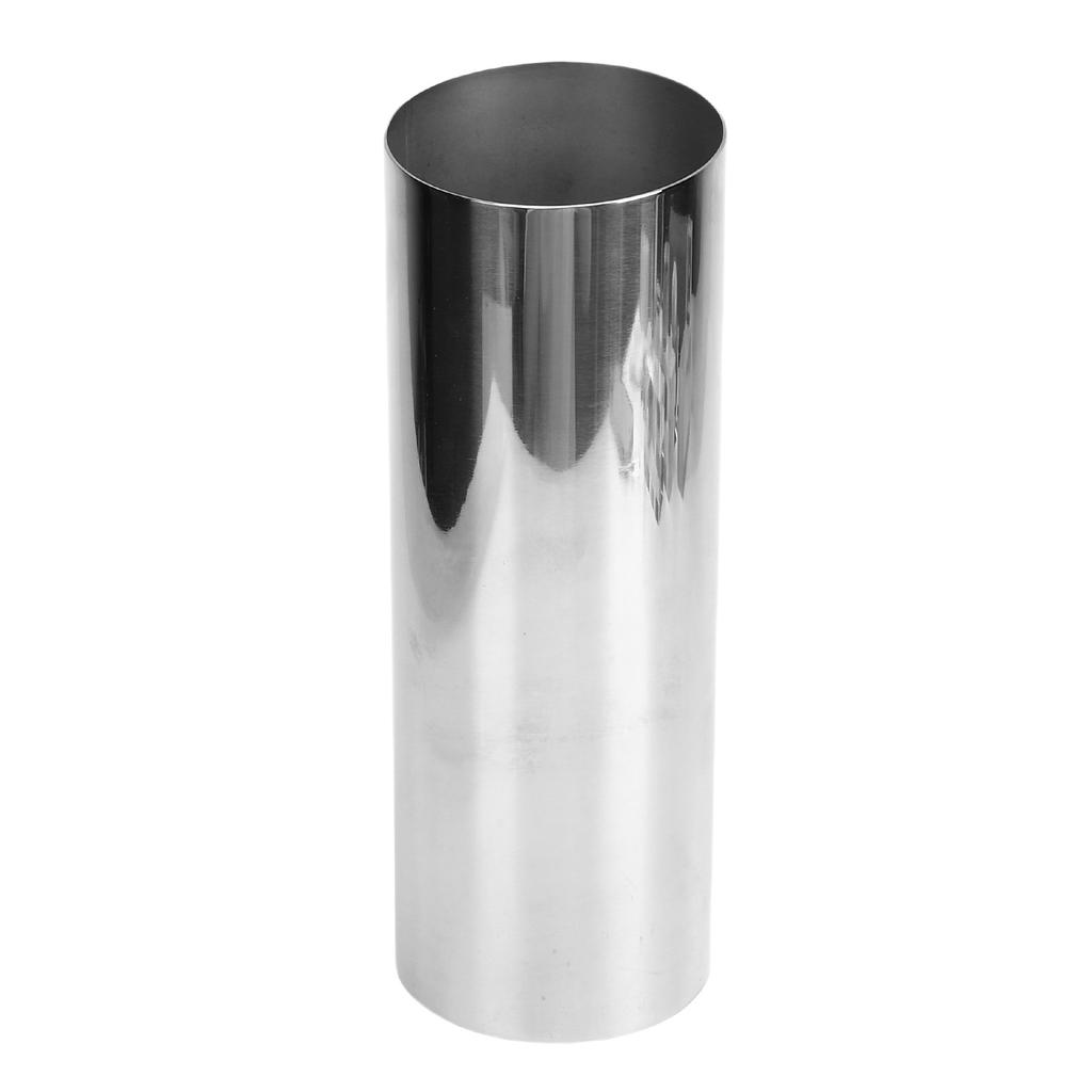 Cylinder Vase Silver Color Stainless Steel Slant Mouth Modern Flower Vase for Desktop Ornament