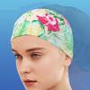 Bademütze, extra weich, hohe Elastizität, wasserdicht, lichtecht, atmungsaktiv, schützendes Polyester, dehnbare Schwimm-Sportmütze, Beanie-Kappen für Damen