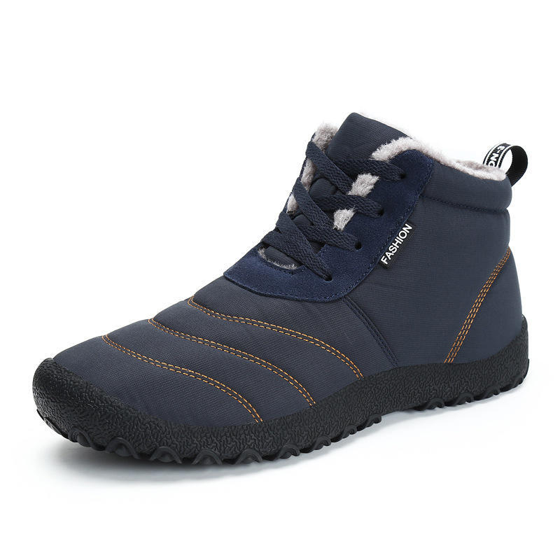 fashion New Style Fashion Winter shoes Men Ankle Boots Plus velvet leisure non-slip home Formal Boots Design Boots