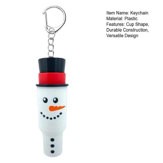 Mini Cup Keychain Container Halloween Themed Festive Face Cup Key