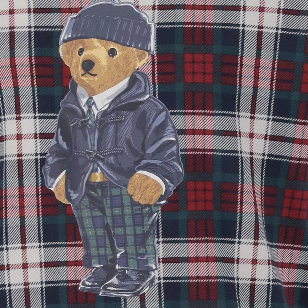 Polo Ralph Lauren T-Shirt Kids Plaid Animal Print Round Neck Pullover Short Sleeve Multi-Color Kids Tops 323953041-001