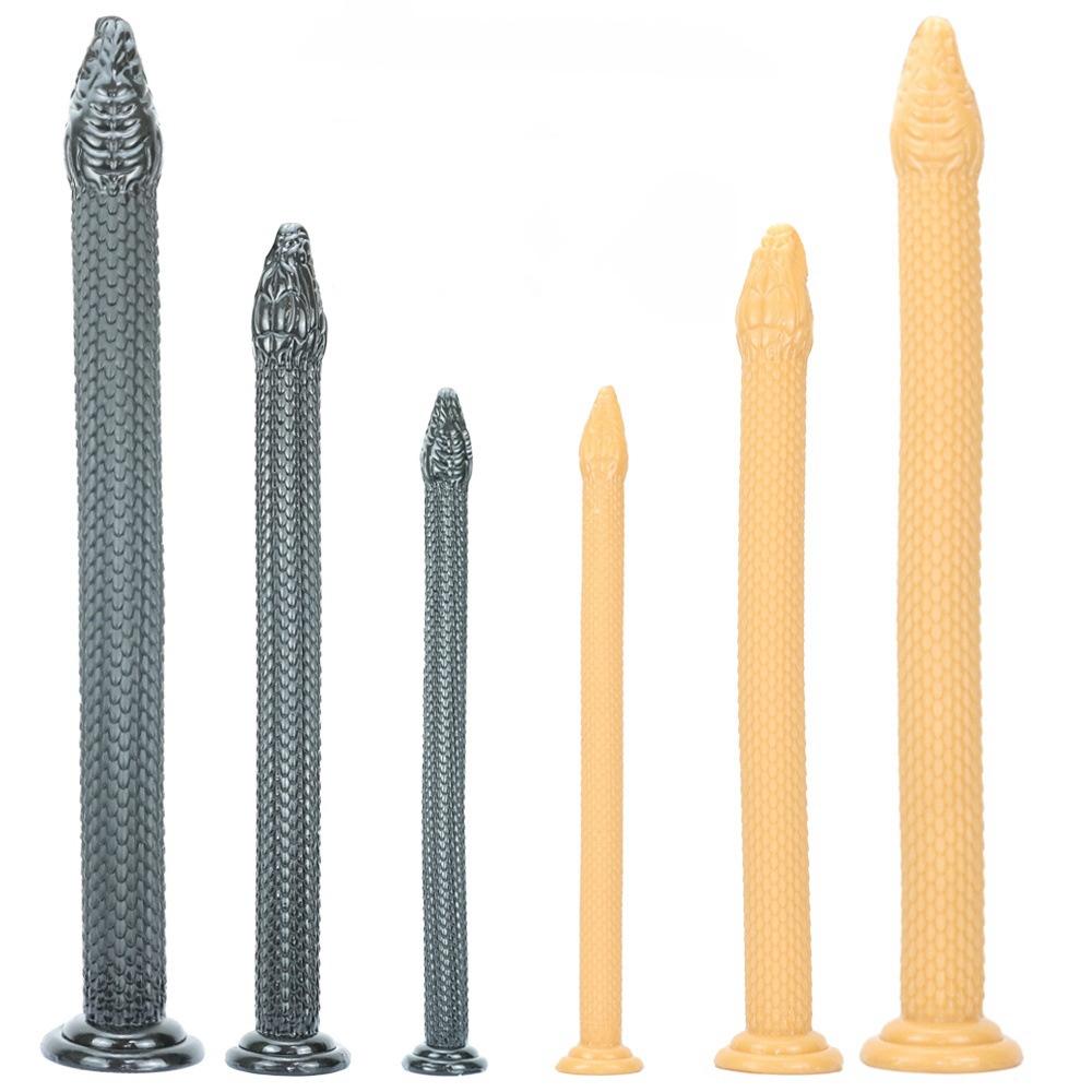 Super Long Anal Dildo, Snake Butt Plugs with Suction Cup, Prostate Massager Sex Toys for Men, Women