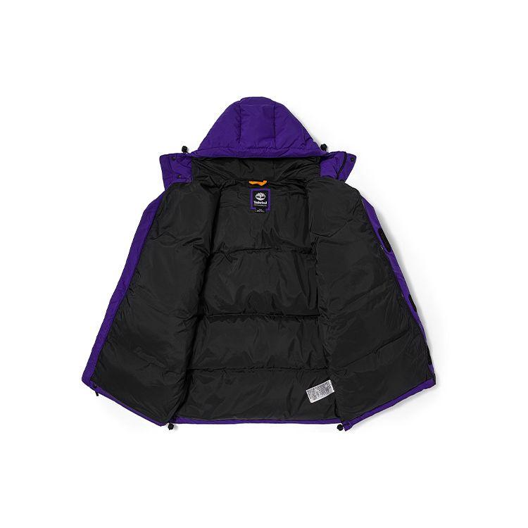 Timberland Color Block Sports Hooded Warm Down Jacket Men Outerwear Deep-Purple A22EG-A03