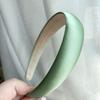 Spring New Glossy Satin Headbands for Women multi-color Light Pink 3cm wide thick sponge plastic Pad Hair bands