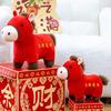 Horse Doll National Style Fabric High-Density PP Cotton Filling Doll Auspicious Year of The Horse Blessings Zodiac Doll Toy