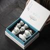 Hongyu Panda Mutton Fat Jade Gaiwan Tea Set
