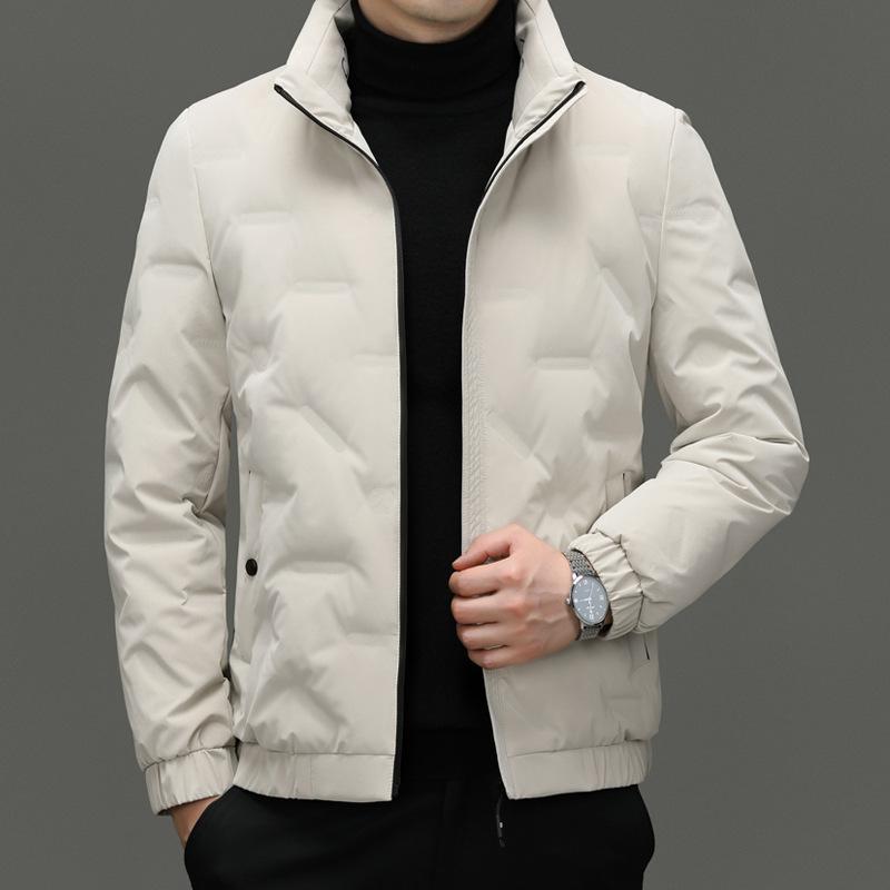 

Мужская тонкая куртка-пуховик осень-зима новая модная повседневная универсальная тисненая куртка с воротником-стойкой пуховик 4XL