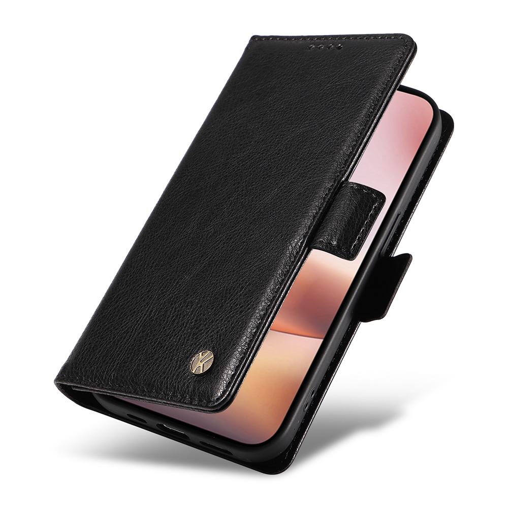 YIKATU YK-007 For iPhone 16 Plus Case Litchi Texture Wallet PU Leather Flip Phone Cover