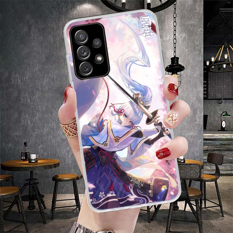 Genshin Impact Kamisato Ayaka Phone Case For Samsung Galaxy A12 A22 A32 A52 A72 A02S A51 A50S A71 A70 A31 A20S Note 20 Ultra S10