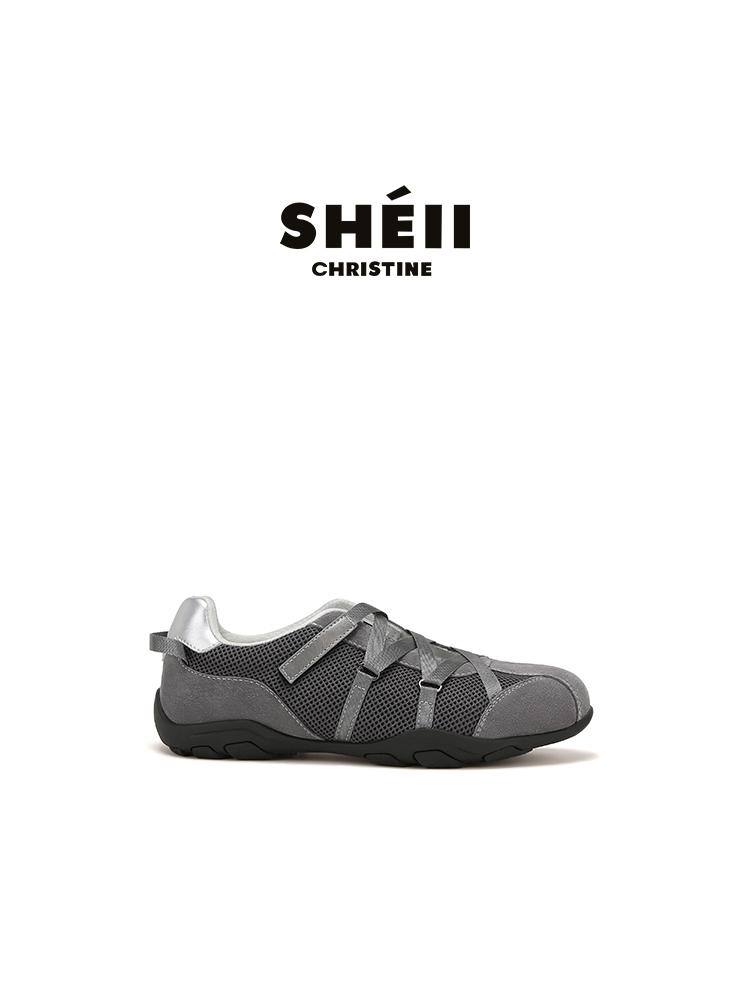 

[Blue Cabinet] Korean Blogger~ Cross-band Functional Wind Ballet Mary Jane Casual Shoes Women s Sneakers 35