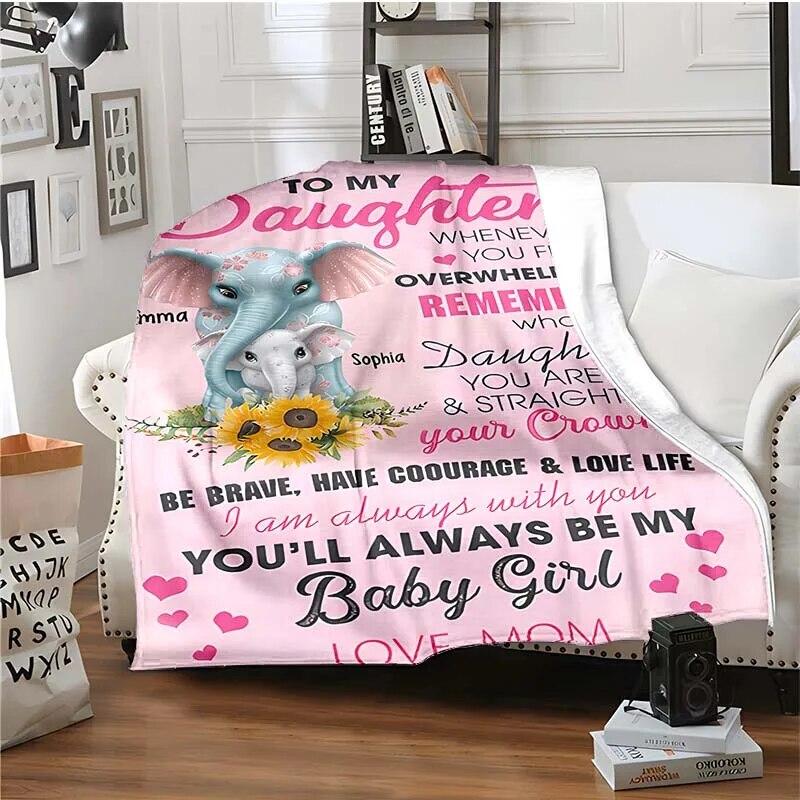 Letter 3D Print Deka mému dítěti Rodičům a milovníkům Teplá deka do obývacího pokoje Měkká flanelová deka pro dospělé a děti