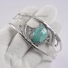 Turquoise Cuff Bracelet, Arizona Turquoise Cuff Bangle, Designer Leaf Bracelet, 925 Sterling Silver Bracelet, Engagement Bracelet